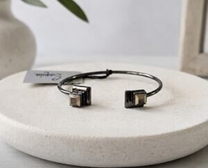 Nordstrom Sequins Black Bangle Bracelet New